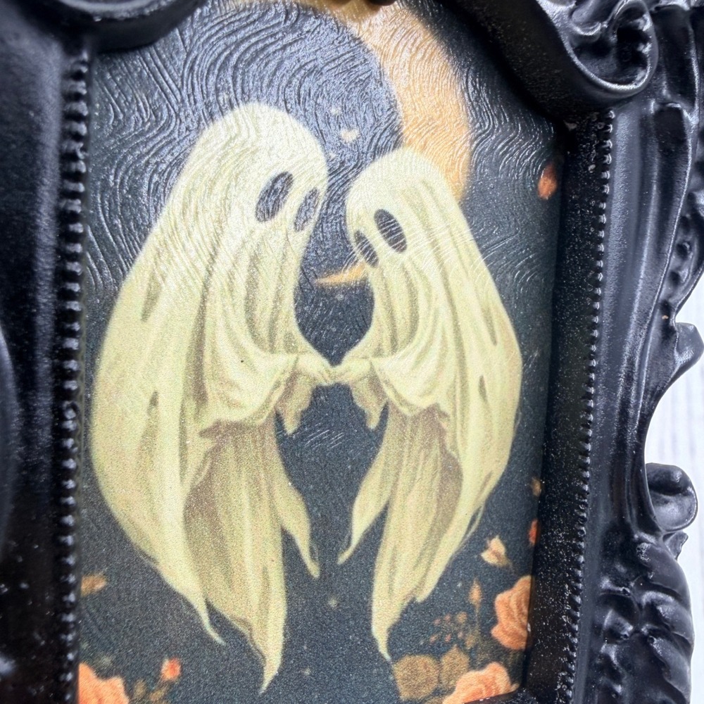 Gothic Ghost Art Print Ornate Black Resin Frame Halloween Decor - Picture 7 of 7